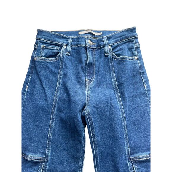 Hudson Estilo Cargo Wide Leg Denim Jeans - Picture 7 of 13